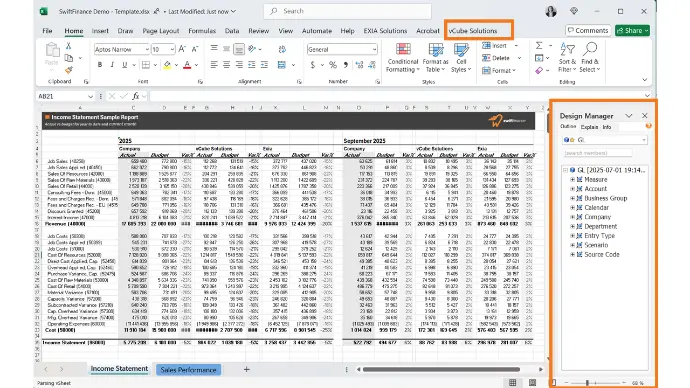 Swiftfinance est bâti sur une feuille excel à 100% ce qui permet de réutiliser tout votre savoir-faire