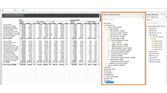 Avec Swiftfinance vous pouvez gérez vous même les structure hiérarchique d'agrégation sans écrire de formules Excel
