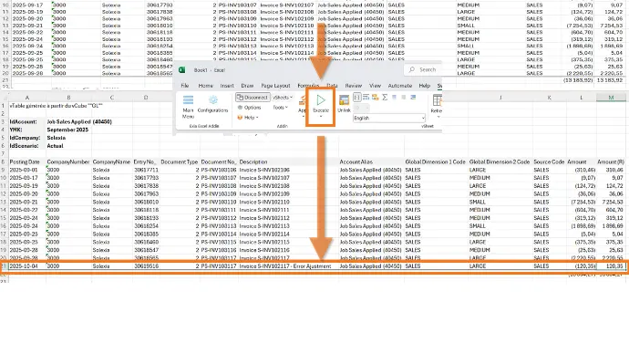 La solution Swiftfinance permet de récupérer les toutes dernières transactions provenant du GL sur le ERP
